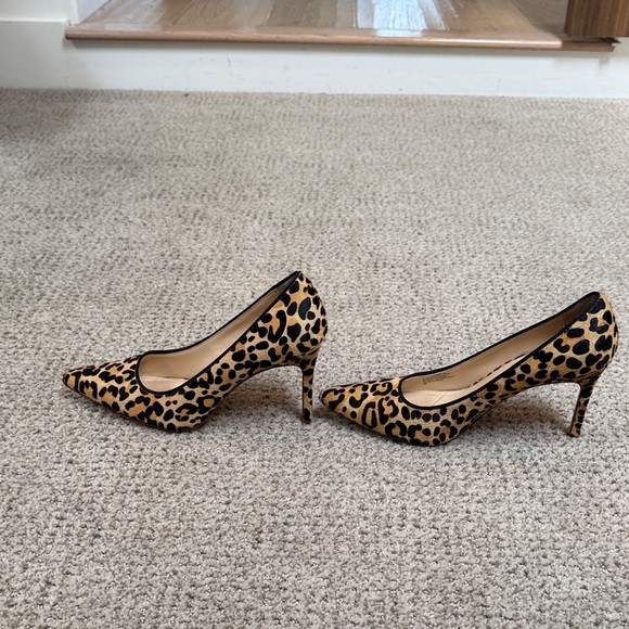 Charles David Leopard-Print Pointed Toe Pumps - Tan & Black - Picture 3 of 4